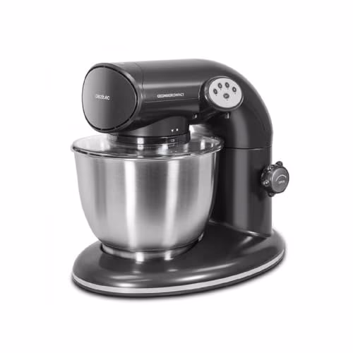 Cecotec Cecomixer Compact Robot pâtissier en acier inoxydable et plastique avec mouvement planétaire orbital Bol en acier de 5,6 l